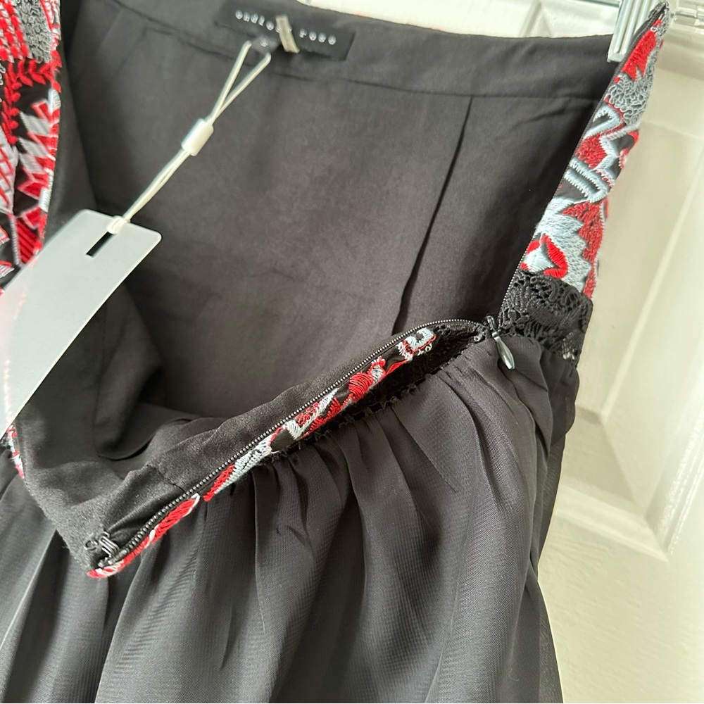 Endless Rose Dorian Embroidered Black Mini Skirt Size Small - Picture 7 of 14